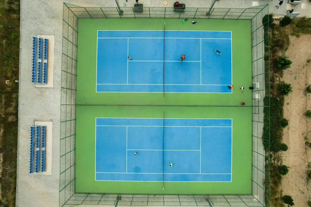 Tennis courts from above