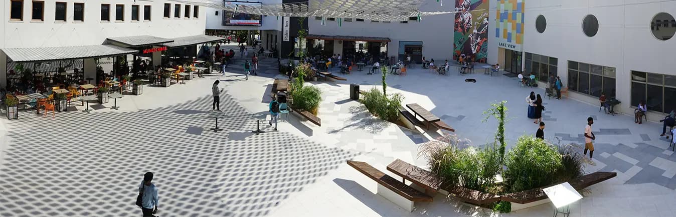 Student centre plaza from above