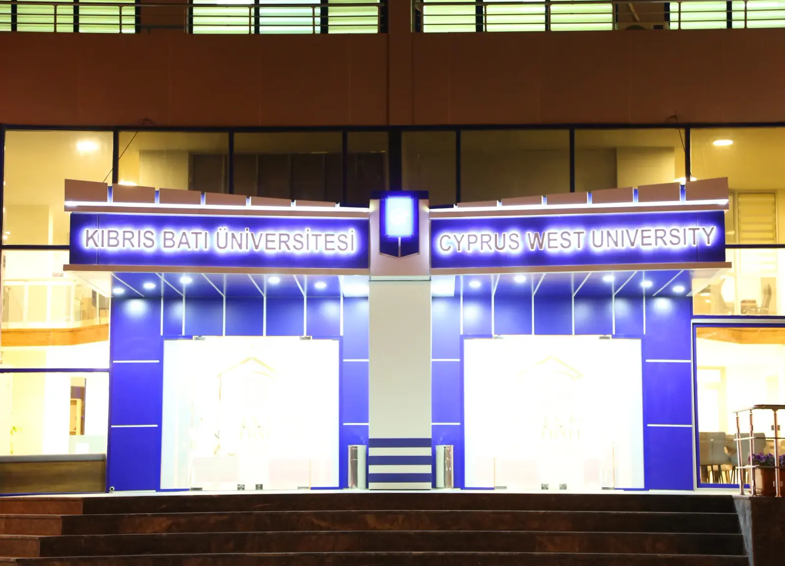 Main entrance at night