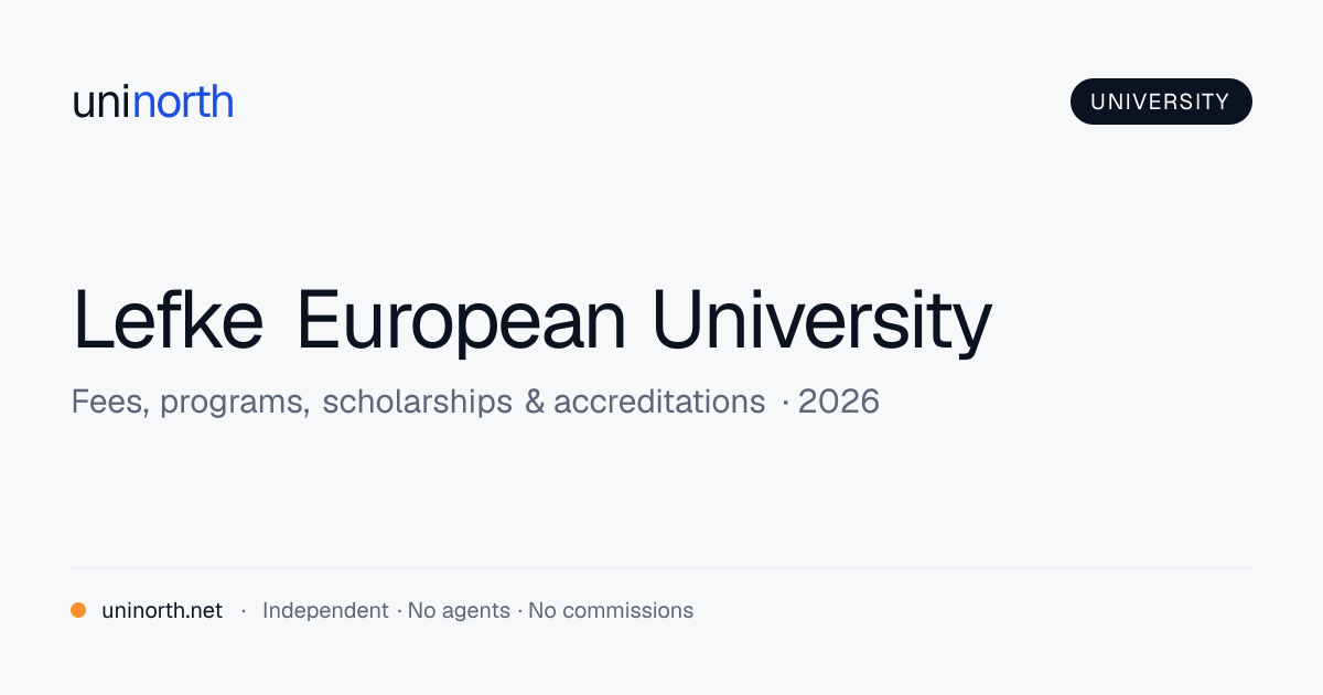 EUL — European University of Lefke fees & programs (2026) · UniNorth